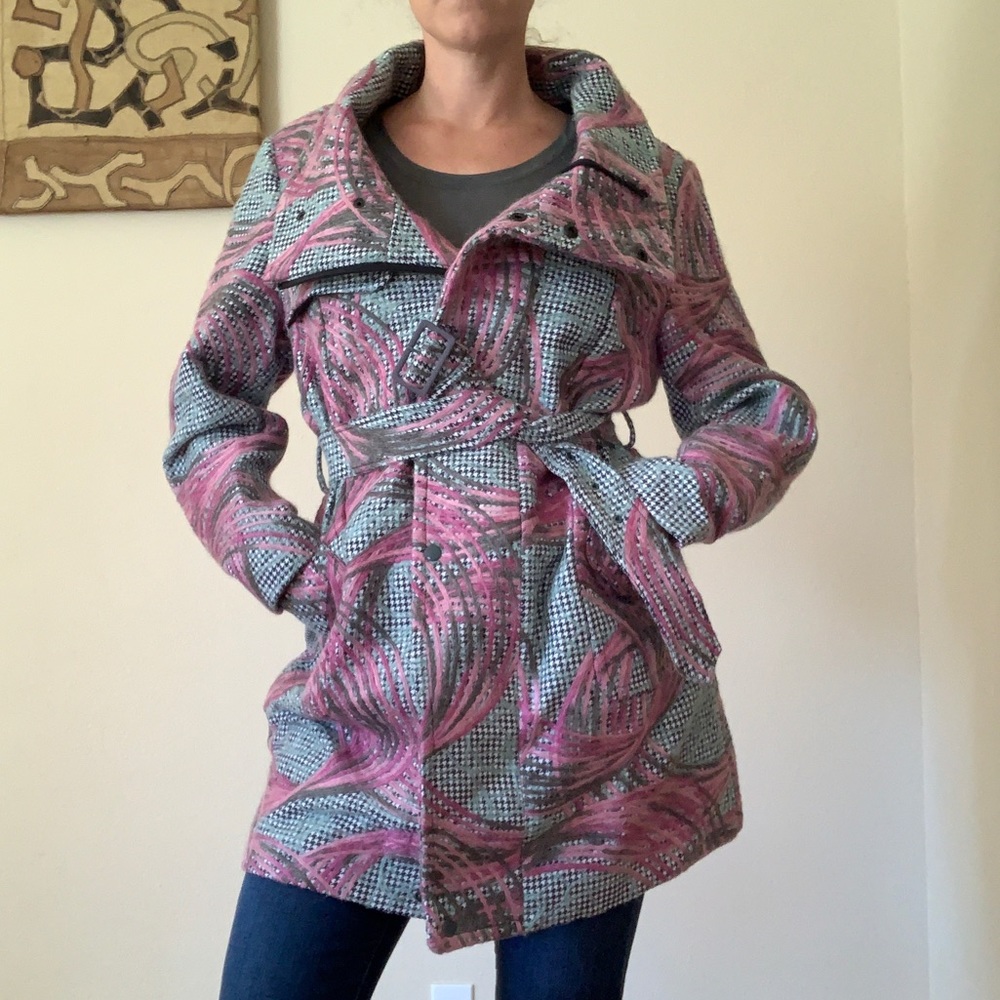 Samuel Dong Herringbone Trench Coat Women’s XL